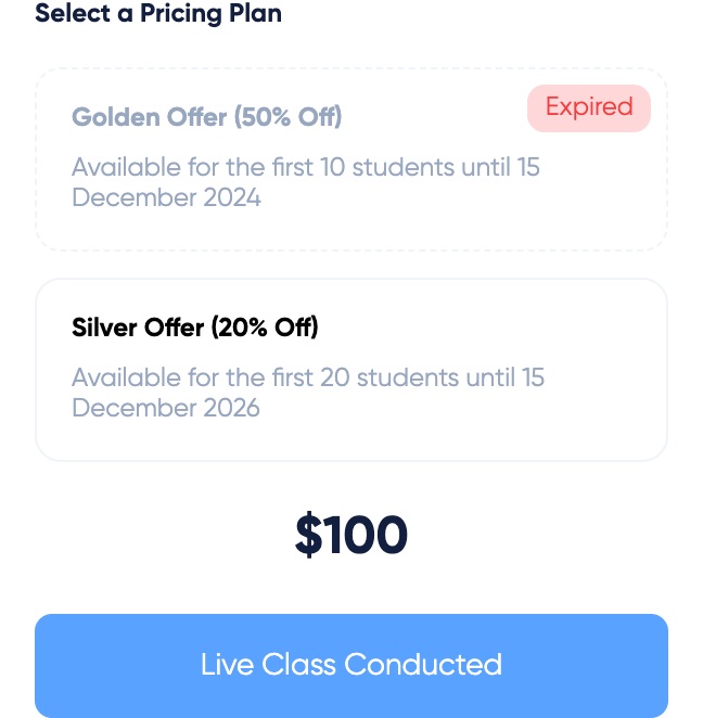 Pricing plans